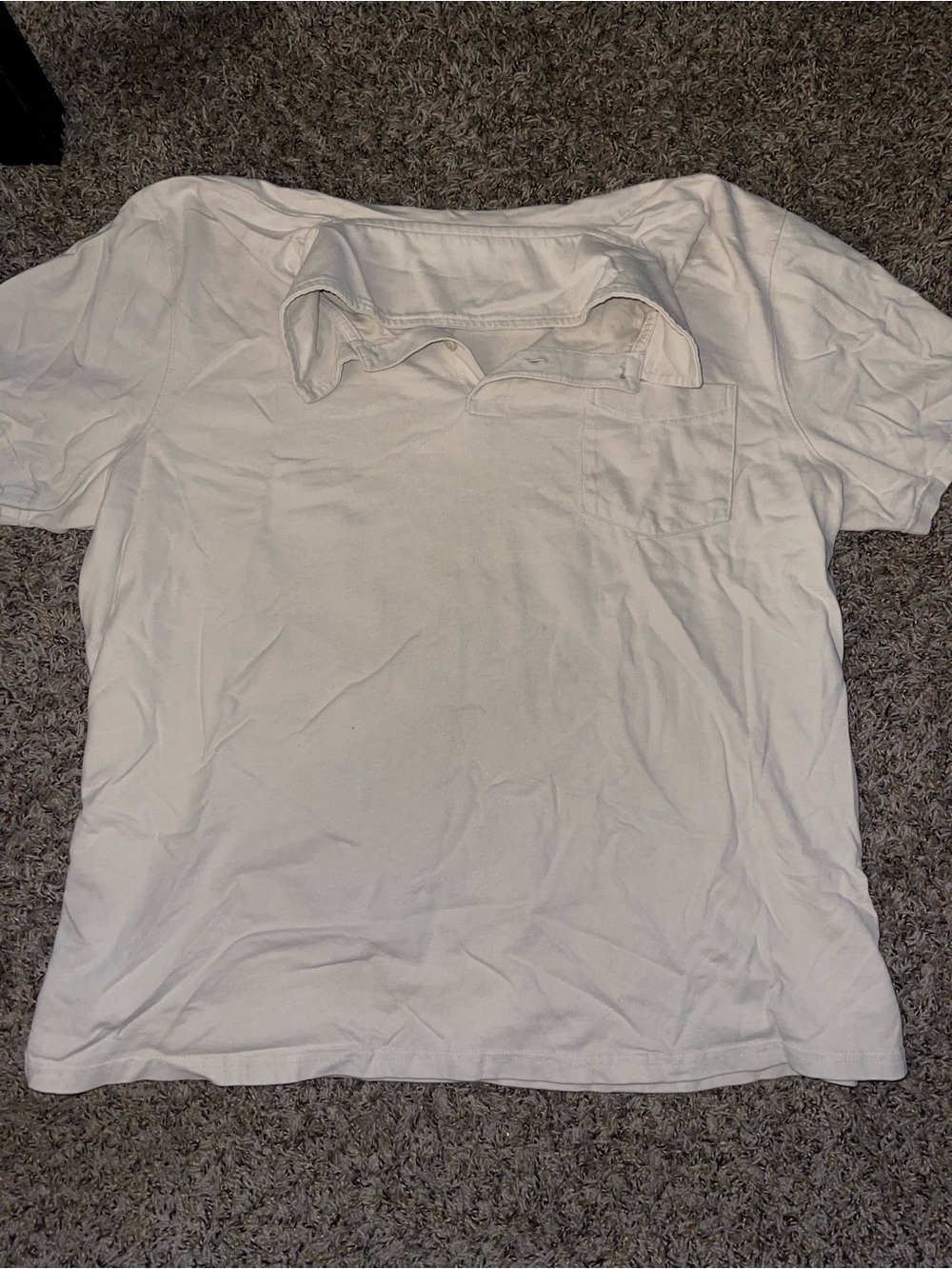 Goodfellow & Co White Crewneck Short-Sleeve Tee with Navy Logo